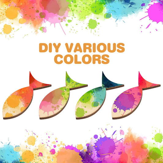 Unfinished Wooden Fish Cutouts 100 Pcs
