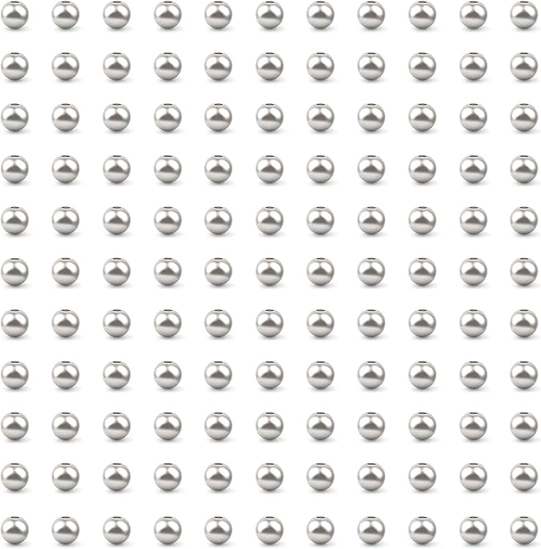 50pcs 3mm Sterling Silver Beads for Jewelry Making
