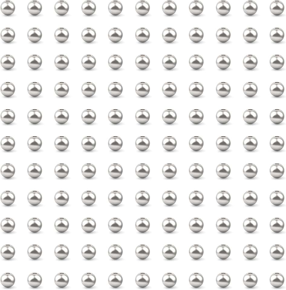 50pcs 3mm Sterling Silver Beads for Jewelry Making
