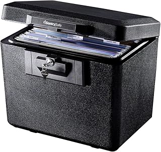 Fireproof Document Safe with Key Lock, 0.61 Cu Ft