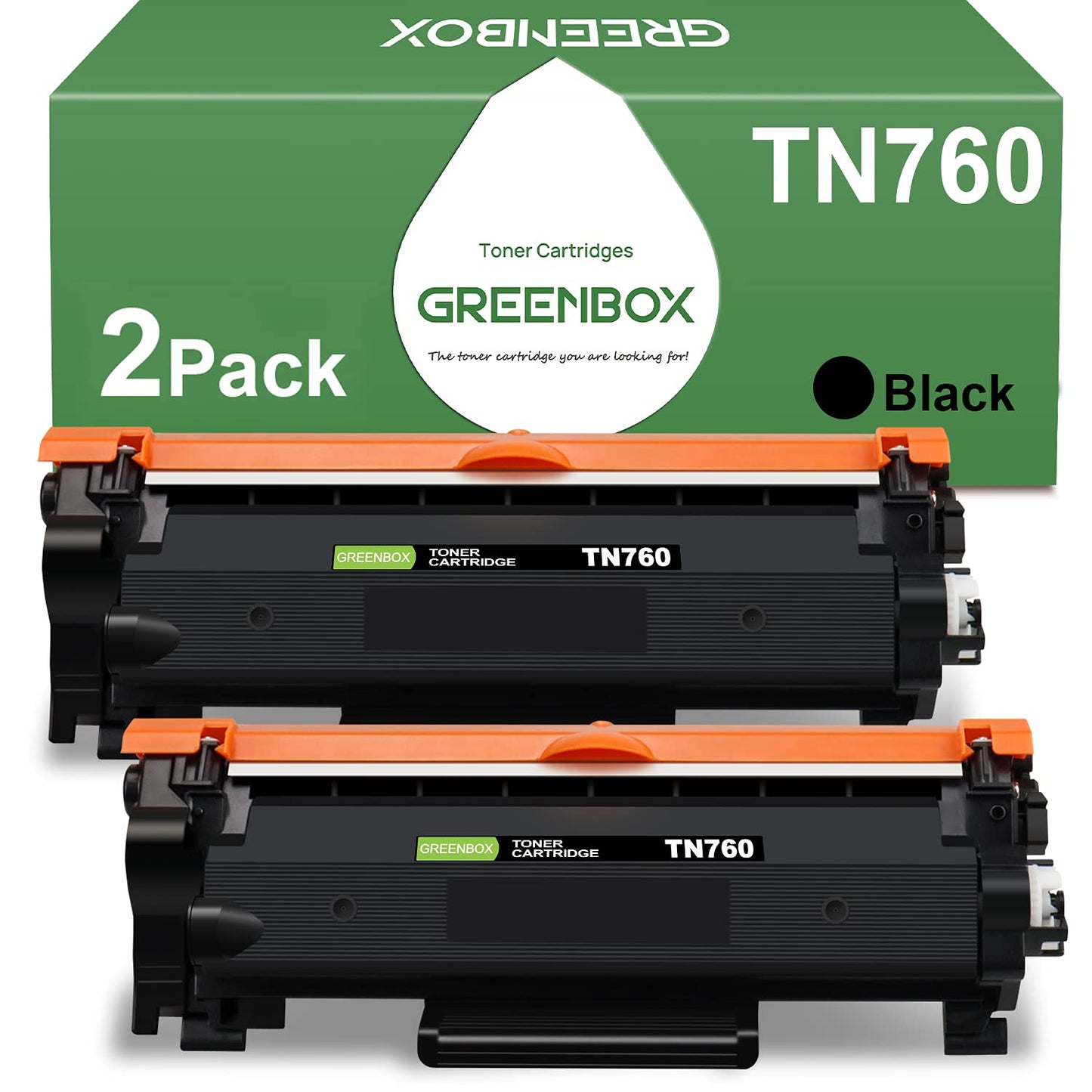Compatible Toner Cartridge Replacement for Brother TN760 TN-760 TN730 TN-730 for HL-L2350DW DCP-L2550DW HL-L2395DW HL-L2390DW HL-L2370DW Printer (2 Black)