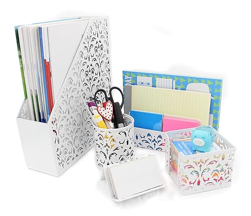 5-Piece Desk Organizer Set with Mail Sorter and Accessories