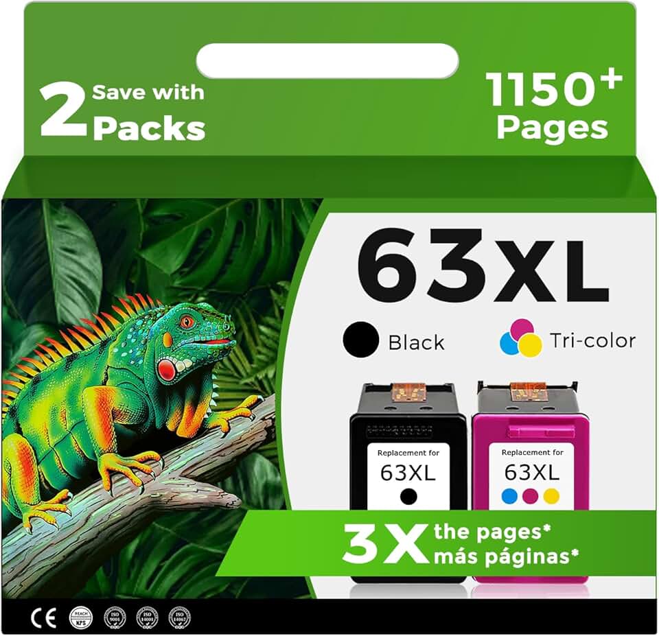Black and color ink cartridges for HP printers
