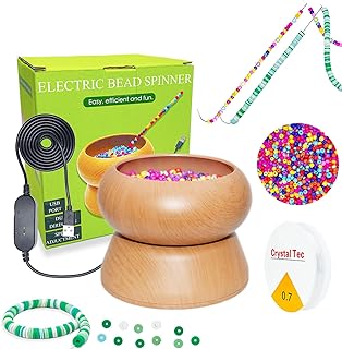Electric Bead Spinner Kit with Needles and Seed Beads