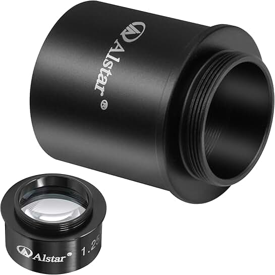 C Mount to 1.25-inch camera barrel adapter with reducer