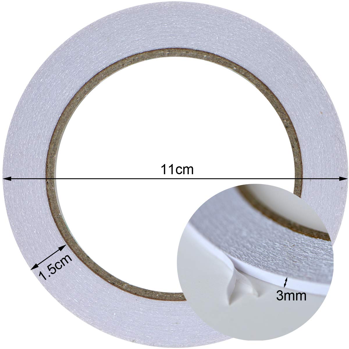 6 Rolls Double-Sided Adhesive Tape for Crafts and Office
