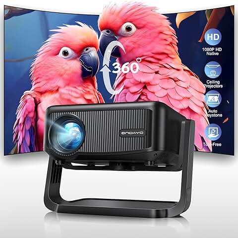 Portable WiFi and Bluetooth Mini Projector with Adjustable Stand