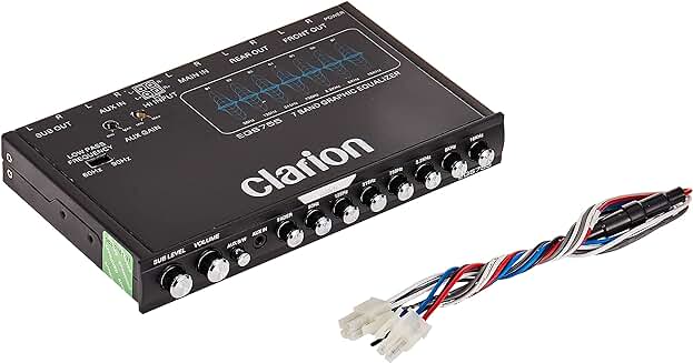 7-Band Car Audio Equalizer with Auxiliary Inputs