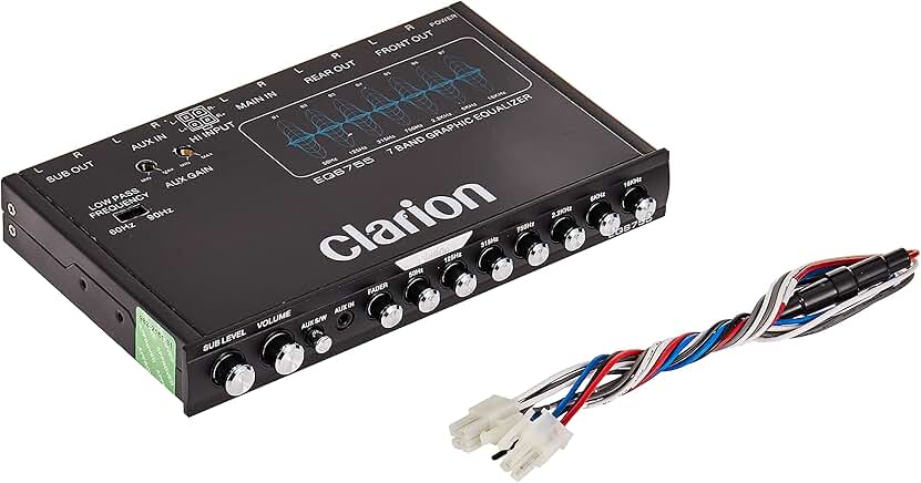 7-Band Car Audio Equalizer with Auxiliary Inputs