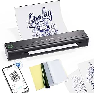 Wireless Tattoo Stencil Printer with Transfer Papers