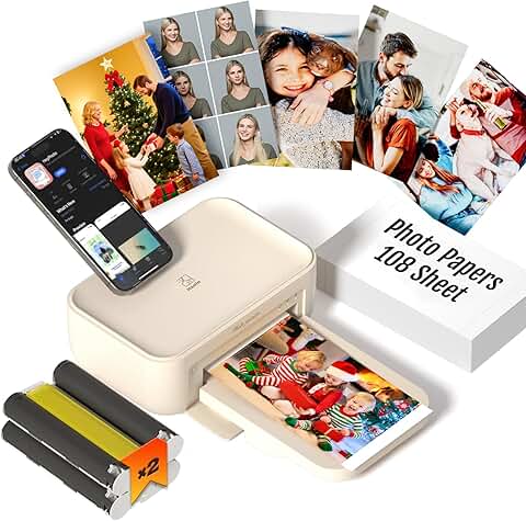 Portable 4x6 Photo Printer with 108 Sheets