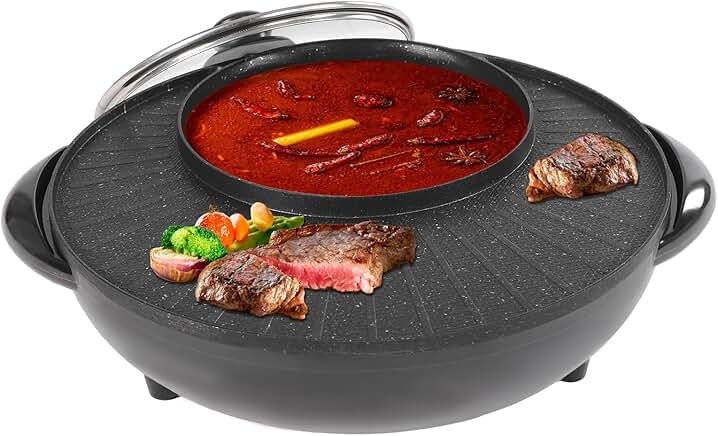 Electric Hotpot and Grill for 3-5 People