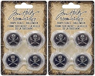 Halloween Skull and Crossbones Shape Seals (2 Packs)
