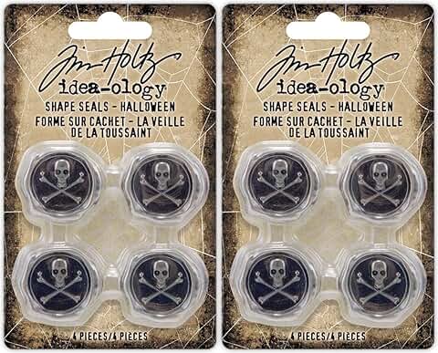 Halloween Skull and Crossbones Shape Seals (2 Packs)