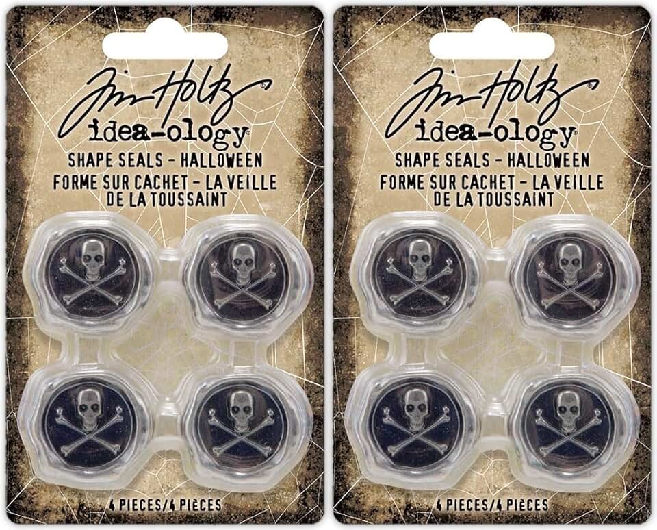 Halloween Skull and Crossbones Shape Seals (2 Packs)