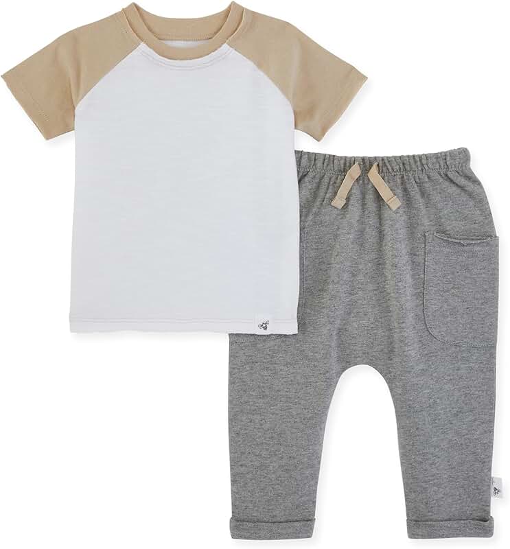 Baby Boy's Organic Cotton Shirt and Pants Set