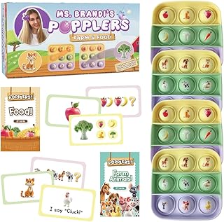 Educational Fidget Toy with Food and Farm Animals
