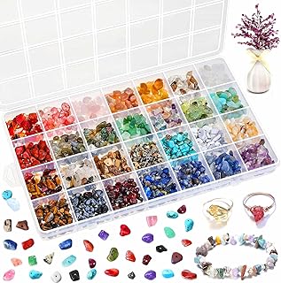 Crystal Chips Beads for Jewelry Making, 28 Colors, Ring and Bracelet Supplies