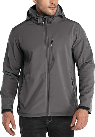Men's Lightweight Fleece-Lined Water-Resistant Softshell Jacket