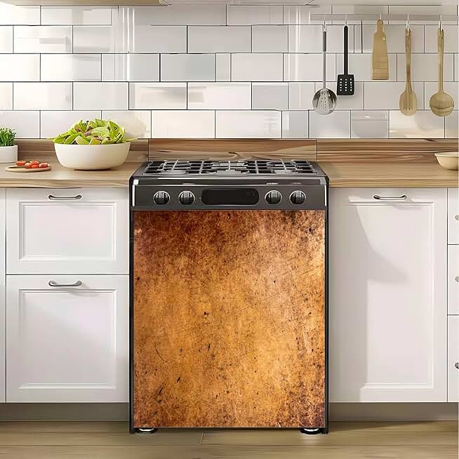 Worn Copper Texture Magnet Cover for Refrigerator 23x26in