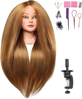 Long Hair Mannequin Head with Tools for Practice
