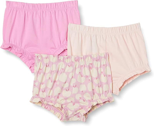 Three pairs of cotton shorts for baby girls