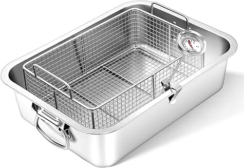 10 Quart Stainless Steel Deep Fryer with Basket