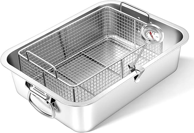 10 Quart Stainless Steel Deep Fryer with Basket