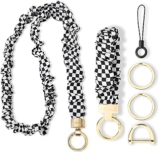 2 Pcs Retractable Key Lanyard and Wristlet Set
