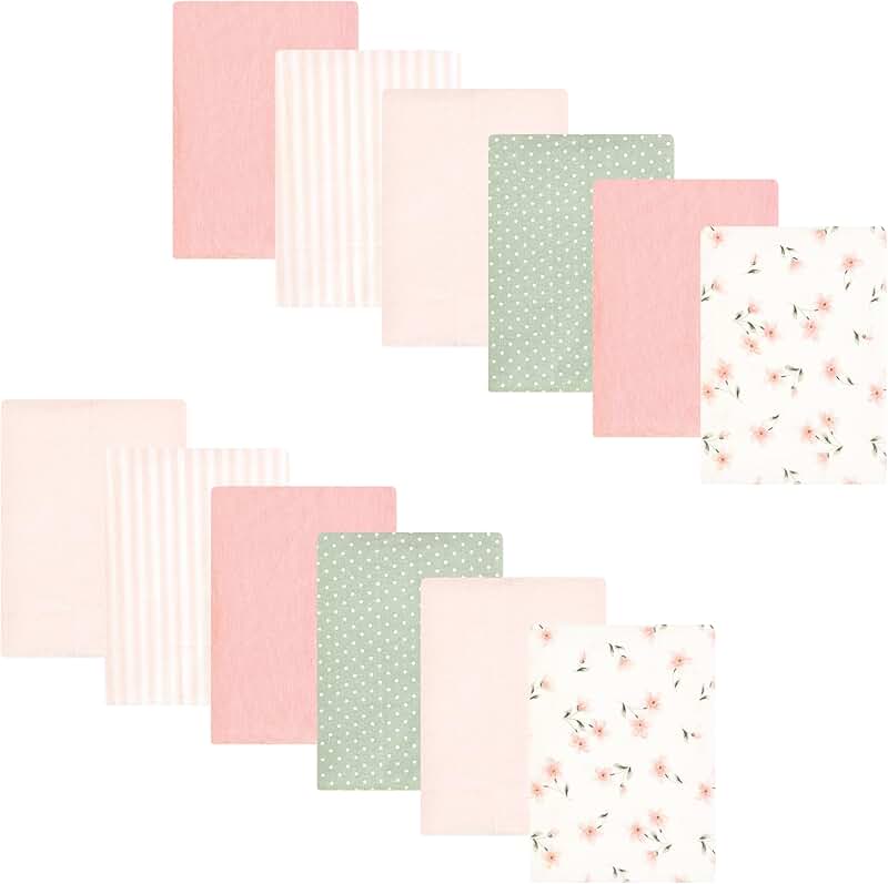 Unisex Baby Cotton Flannel Burp Cloths Bundle