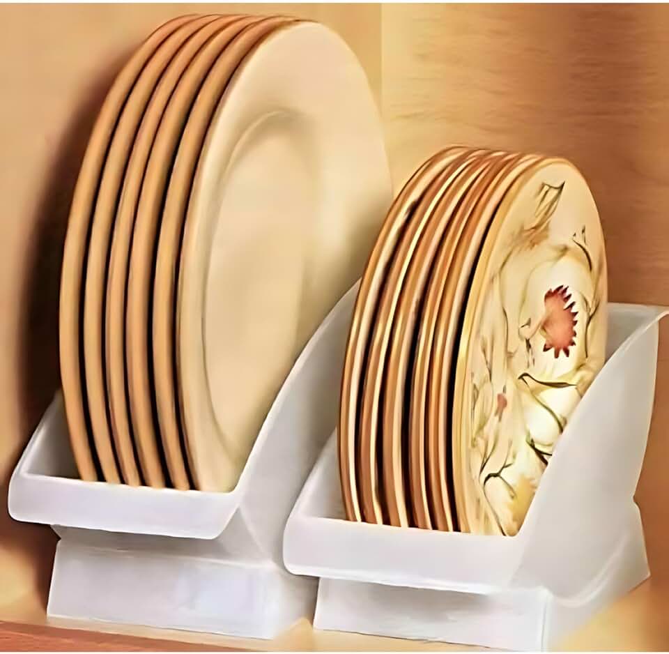 10-Inch Vertical Plate Holder for Cabinet Storage