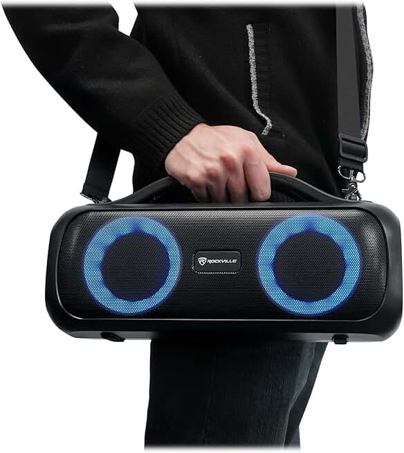 Portable LED Bluetooth Speaker with Deep Bass and Water Resistance