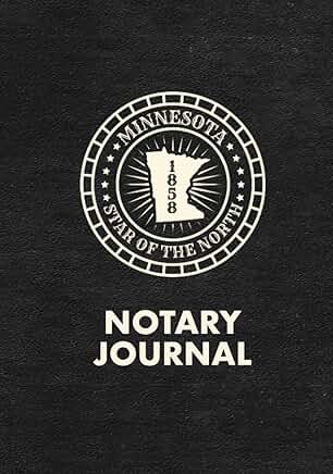 Minnesota Notary Log Book for Public Notarizations