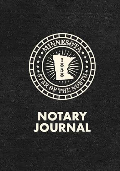 Minnesota Notary Log Book for Public Notarizations
