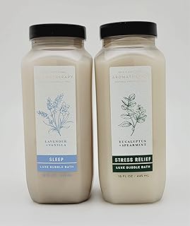 Aromatherapy Bubble Bath Set with Lavender Vanilla and Eucalyptus Spearmint
