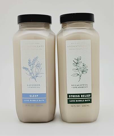 Aromatherapy Bubble Bath Set with Lavender Vanilla and Eucalyptus Spearmint