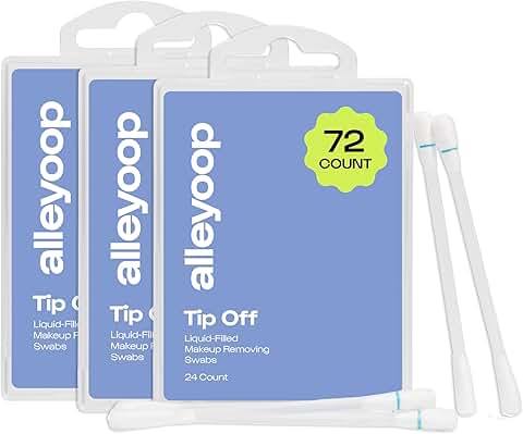 Liquid-filled cotton swabs for makeup removal, 24 pack
