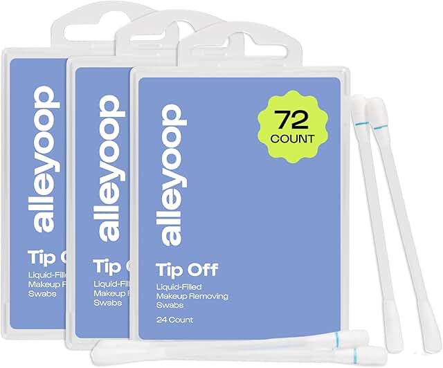 Liquid-filled cotton swabs for makeup removal, 24 pack