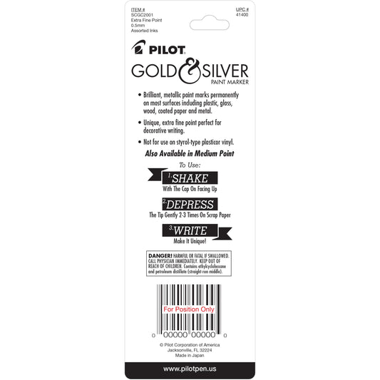 Metallic Permanent Paint Markers Set of 2