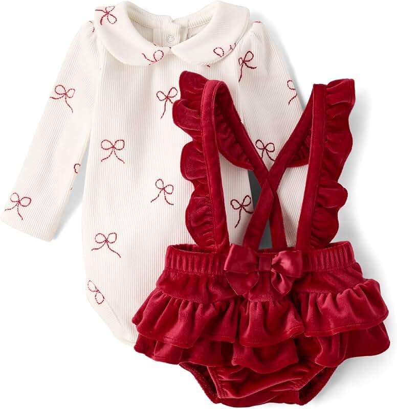Baby Girl Long Sleeve Bodysuit and Skirt Set