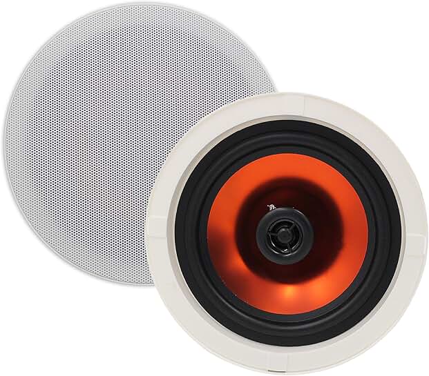 4 Inch Ceiling Speakers, 240W, 2-Way, Flush Mount, Pair
