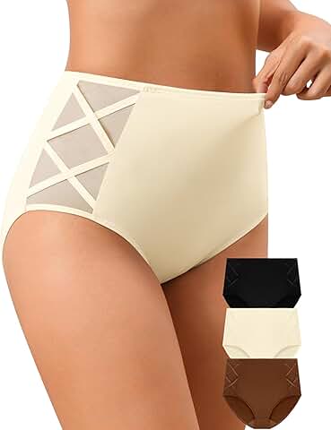 High Waisted Women's Tummy Control Underwear Pack