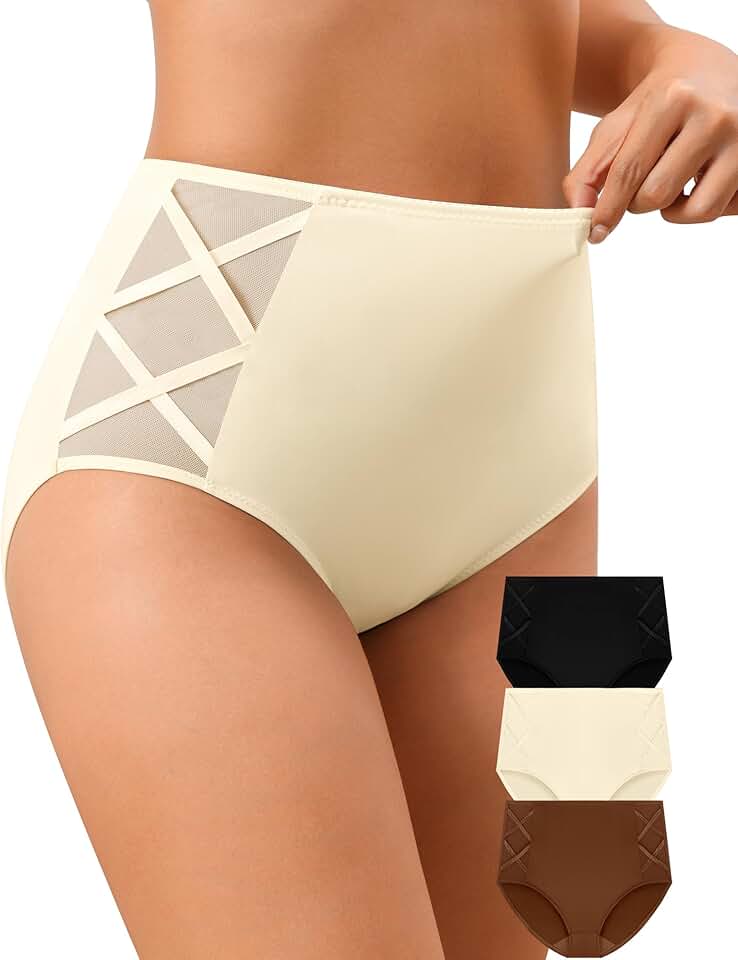 High Waisted Women's Tummy Control Underwear Pack