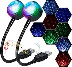 USB Car Roof Star Lights, 4 Colors, 9 Modes, 2 Pack