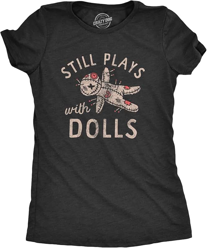 Funny Creepy Doll Voodoo Curse T-Shirt for Women