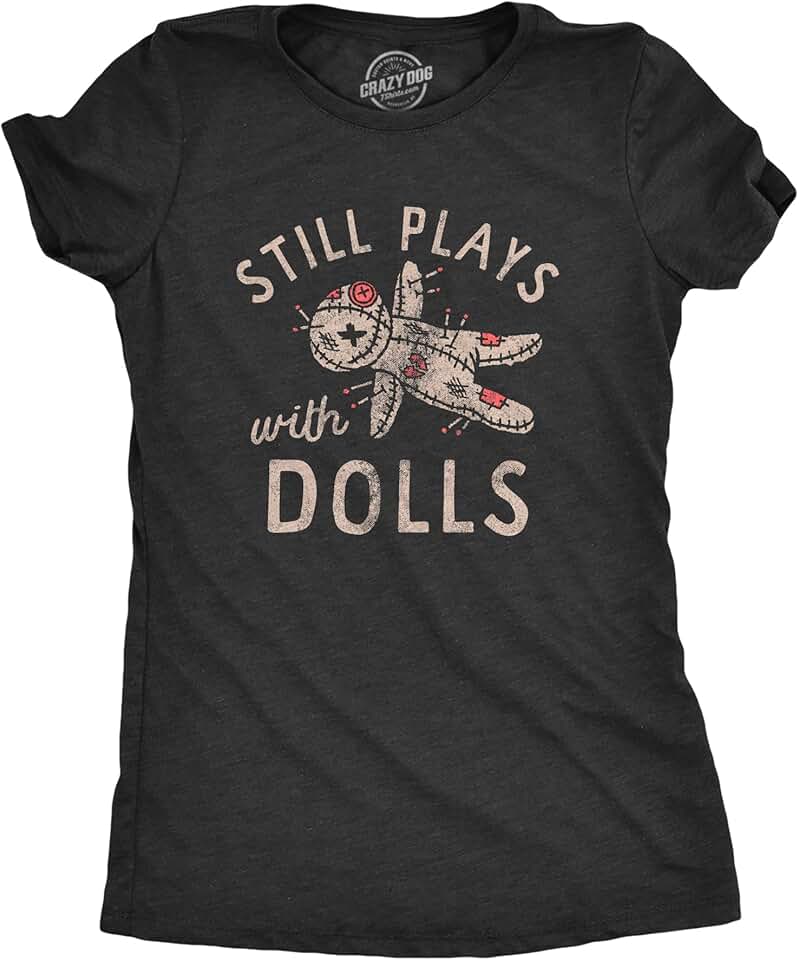 Funny Creepy Doll Voodoo Curse T-Shirt for Women