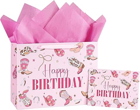 13-inch Western Birthday Gift Bag for Kids