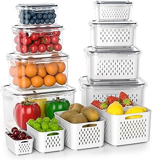 8 Pack Fruit Storage Containers with Removable Colander