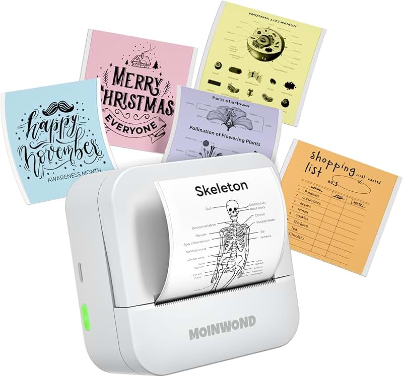 Mini Portable Thermal Sticker Printer for Notes and Photos