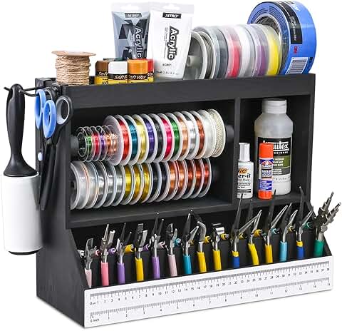 Jewelry and Craft Work Table with Measurement and Storage